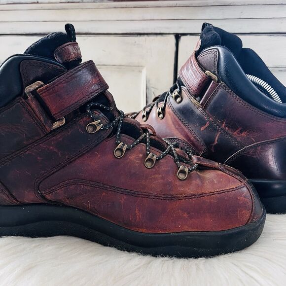 Apex Legends Mens Ariya Brown Leather Worn Distressed Hiking Boots - Size 10.5 - Picture 4 of 9